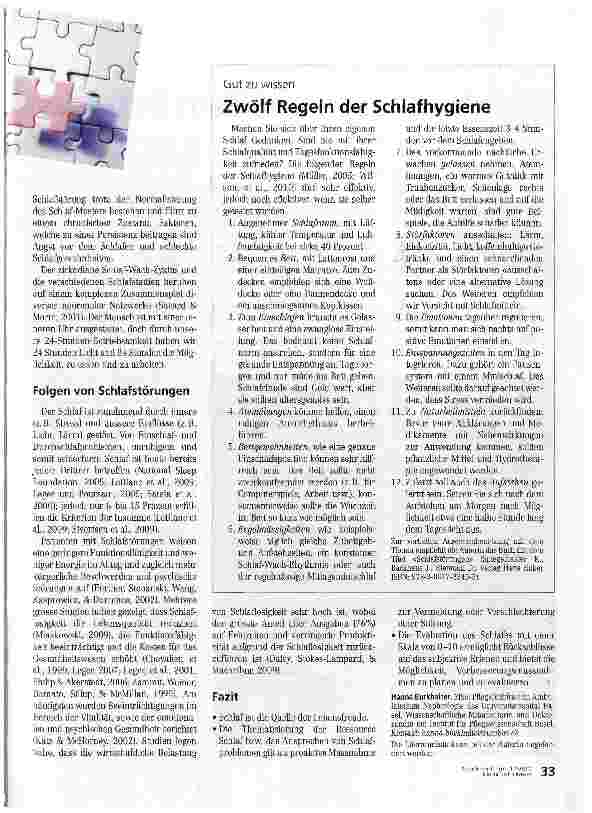 Vorschauseite 2: Der Schlaf als Quelle der Lebensfreude