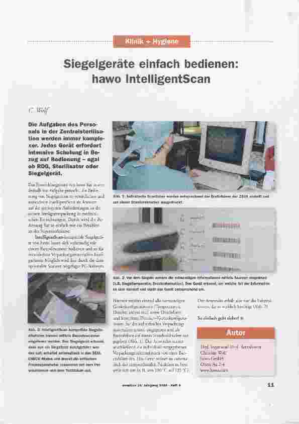 Vorschauseite 1: Siegelgeräte einfach bedienen: hawo Intelligentscan