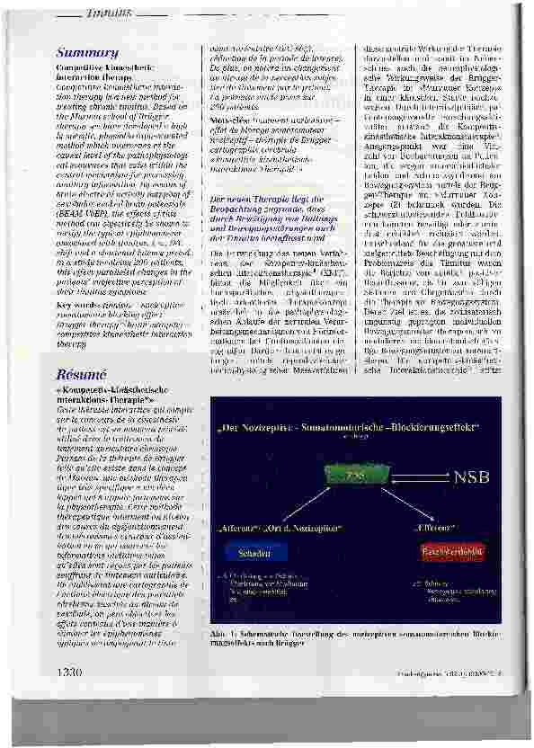 Vorschauseite 2: Kompetitiv-kinästhetische Interaktionstherapie® Ein klinisch-rehabilitationswissenschaftliches Projekt