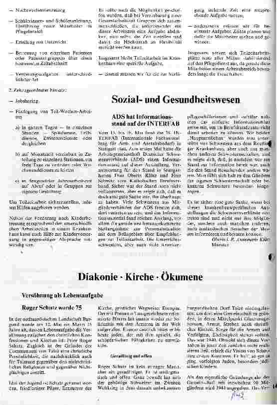 Vorschauseite 3: Stellungnahme zur Situation der Krankenpflege 1990