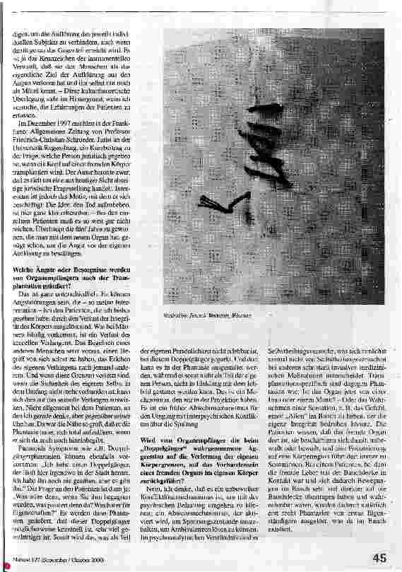 Vorschauseite 3: Was bleibt von mir übrig? Seelische Probleme nach der Organtransplantation