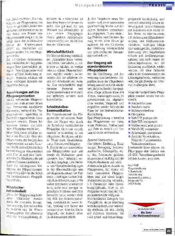 Vorschauseite 2: Erstellung und Anwendung standardisierter Pflegepläne