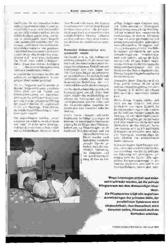Vorschauseite 3: Pflegebedürftigkeit auch weiterhin Privatsache