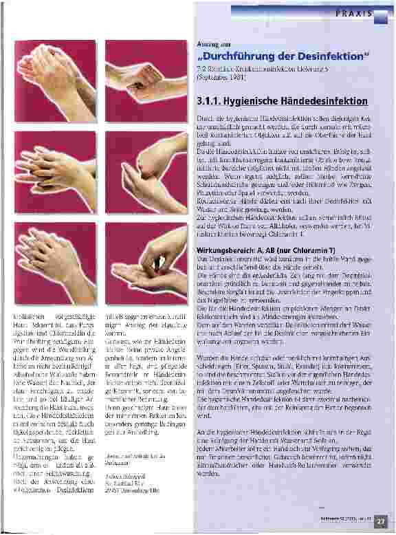 Vorschauseite 2: Händedesinfektion - eine unverzichtbare Routine