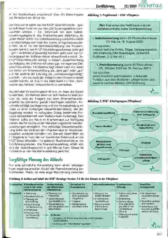 Vorschauseite 2: Organisation der KTQ-Fremdbewertung (Pilotphase)