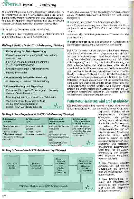 Vorschauseite 3: Organisation der KTQ-Fremdbewertung (Pilotphase)