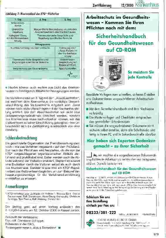 Vorschauseite 4: Organisation der KTQ-Fremdbewertung (Pilotphase)