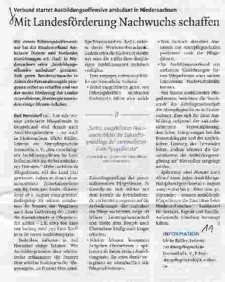 Vorschauseite 1: Mit Landesförderung Nachwuchs schaffen
