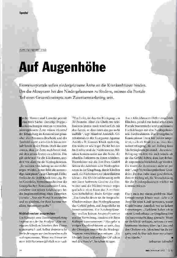 Vorschauseite 1: Auf Augenhöhe