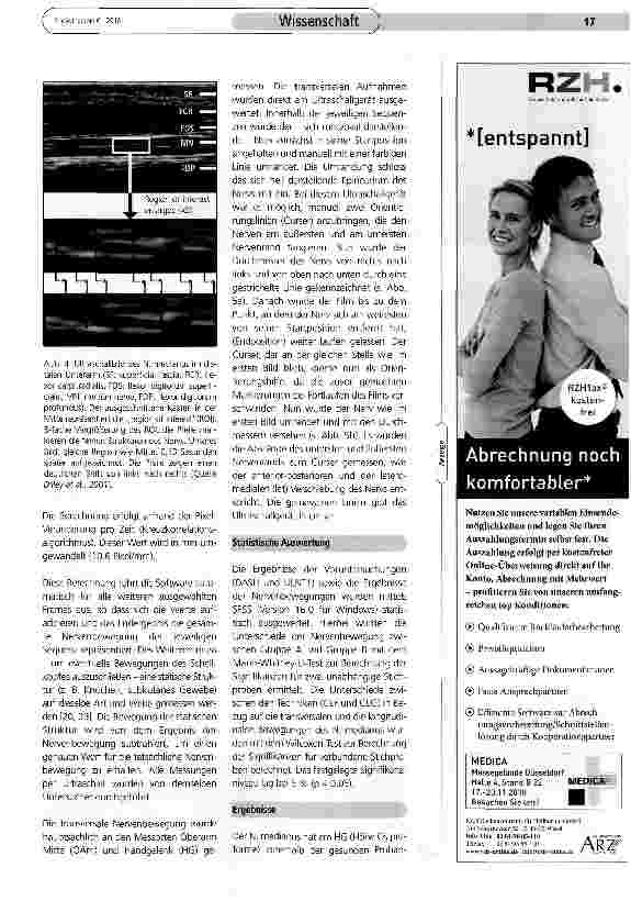 Vorschauseite 3: Bewegungsverhalten des N. medianus bei zervikalen Bewegungsmanövern