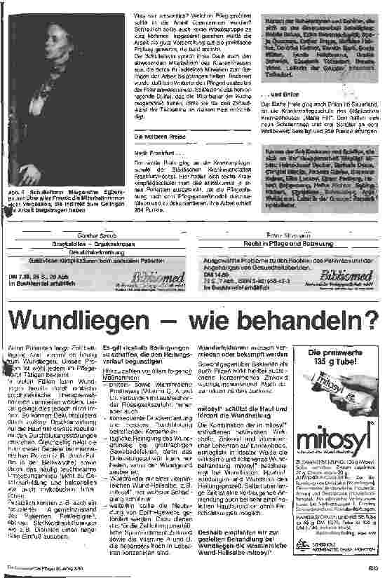 Vorschauseite 3: Braun-Preis 1989 für Krankenpflegeschulen verliehen Wettbewerbsthema: Der Krankenpflegeprozeß und seine. .. Anwendung
