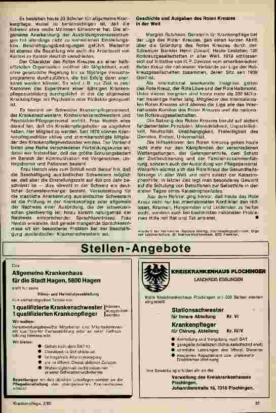 Vorschauseite 2: X. Europäische Krankenpflegeschülerkonferenz 2. Folge: Die Referate