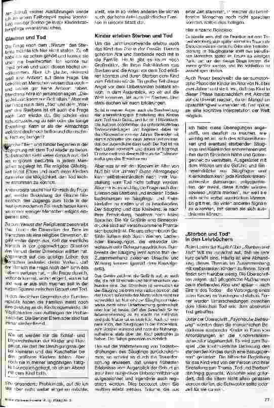 Vorschauseite 2: Das sterbende Kind auf der Intensivstation unter dem Aspekt der Seelsorge