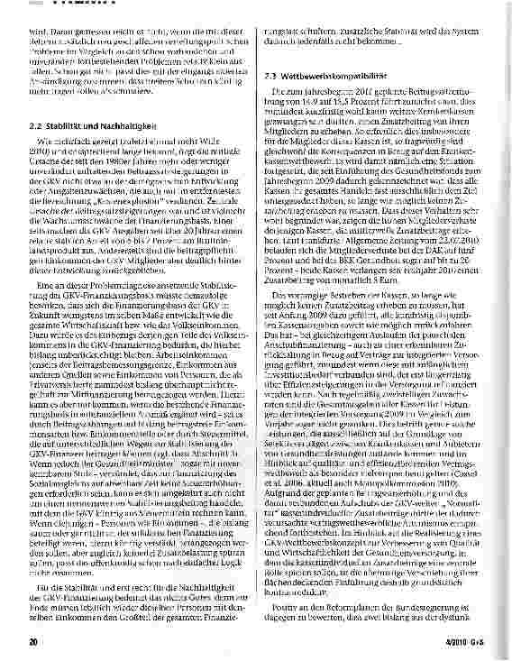 Vorschauseite 5: GKV-Finanzierungsreform: schwarz-gelbe Irrwege statt gezielter Problemlösungen
