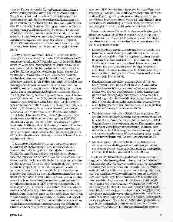 Vorschauseite 6: GKV-Finanzierungsreform: schwarz-gelbe Irrwege statt gezielter Problemlösungen