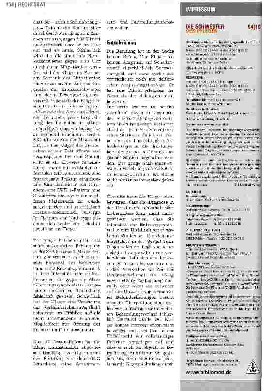 Vorschauseite 2: Die Selbstschädigung des Patienten ein Haftungsgrund?
