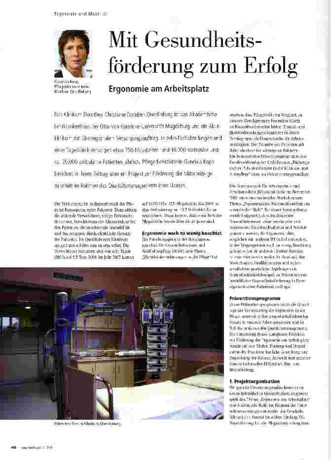 Vorschauseite 1: Mit Gesundheitsförderung zum Erfolg