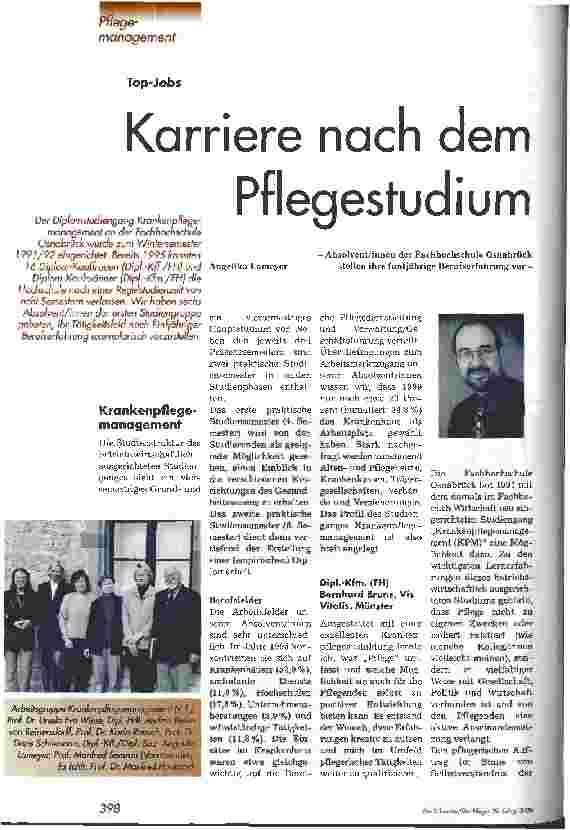 Vorschauseite 1: Karriere nach dem Pflegestudium Top-Jobs