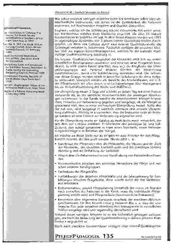 Vorschauseite 2: Qualitätssicherung in Südafrika am Beispiel von zwei Krankenhäusern