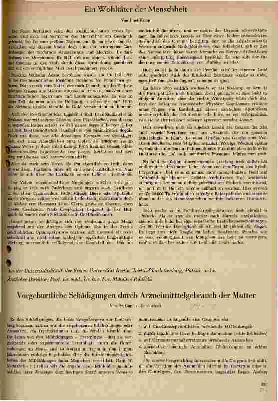 Vorschauseite 1: Vorgeburtliche Schädigungen durch Arzneimittelgebrauch der Mutter