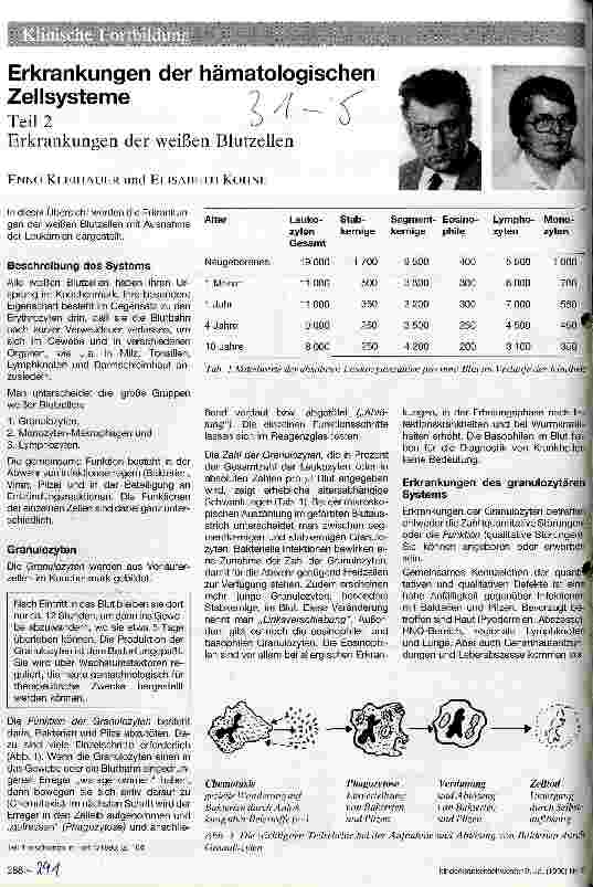 Vorschauseite 1: Erkrankungen der hämatologischen Zellsysteme Teil 2 - Erkrankungen der weißen Blutzellen