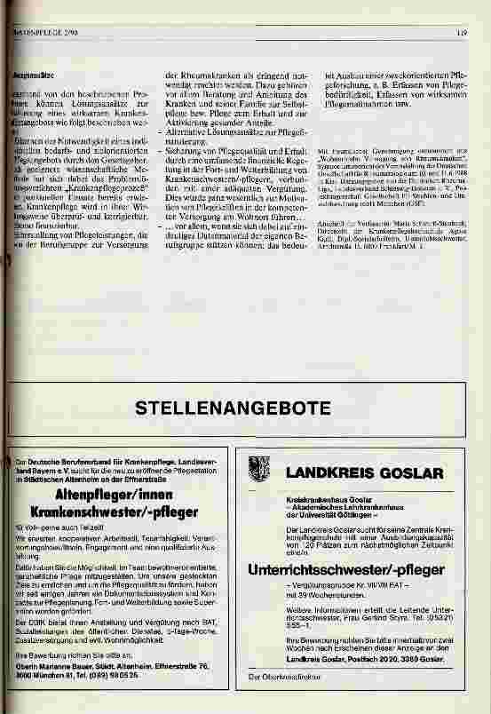 Vorschauseite 3: Wohnortnahe Versorgung von Rheumakranken - Probleme und Lösungsansätze aus der Sicht der Krankenpflege