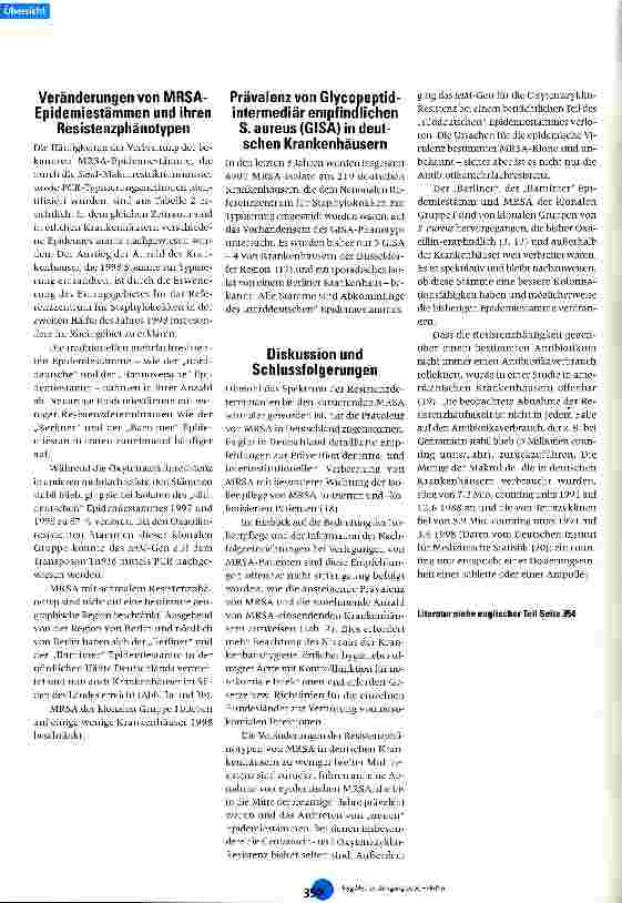 Vorschauseite 4: MRSA - Situation in Deutschland