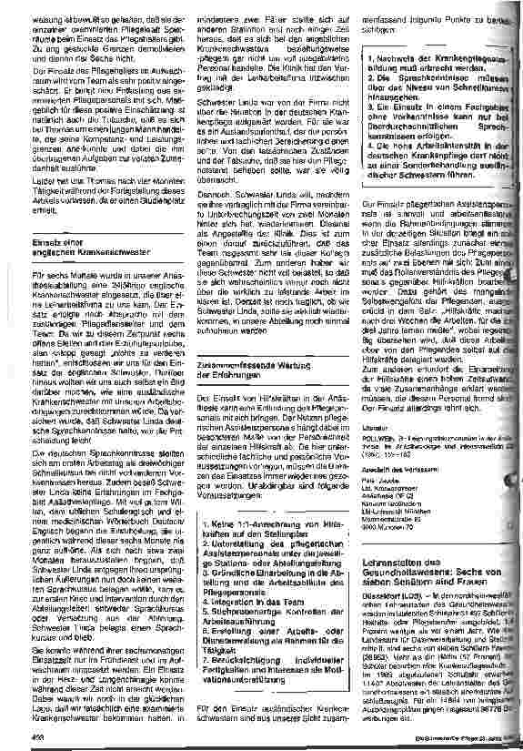 Vorschauseite 3: Hilfskräfte in der Krankenpflege - Ein Erfahrungsbericht -