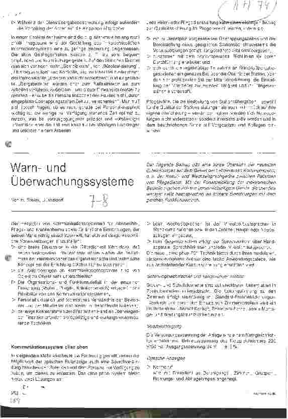Vorschauseite 1: Warnund Überwachungssysteme