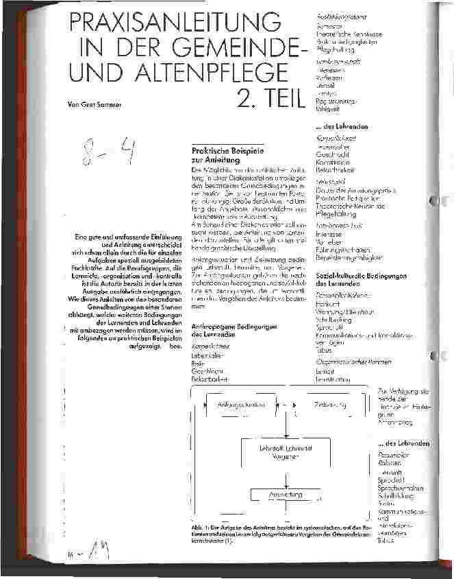 Vorschauseite 1: Praxisanleitung in der Gemeindeund Altenpflege - 2. Teil