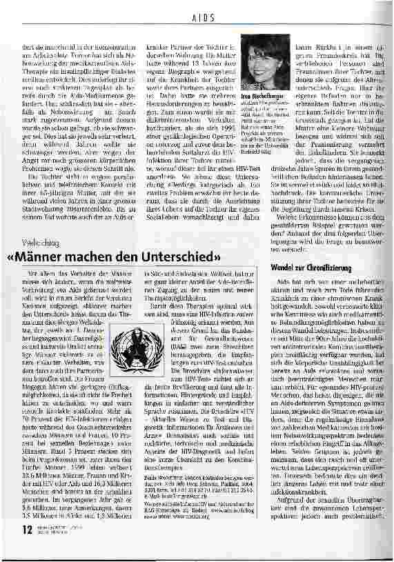 Vorschauseite 3: Von der tödlichen zur chronischen Krankheit Pflege von Aidskranken