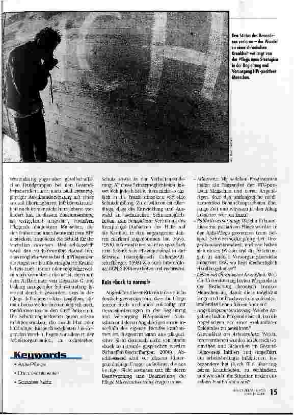 Vorschauseite 6: Von der tödlichen zur chronischen Krankheit Pflege von Aidskranken