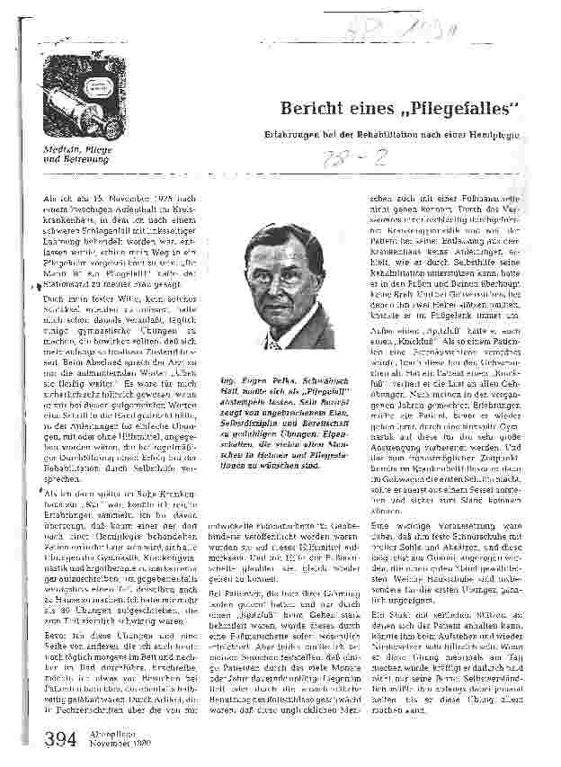 Vorschauseite 1: Bericht eines Pflegefalles