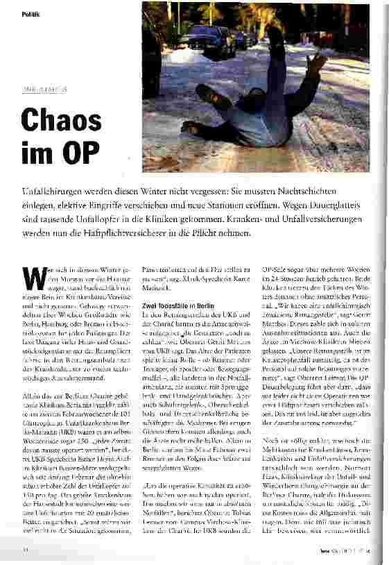Vorschauseite 1: Chaos im OP