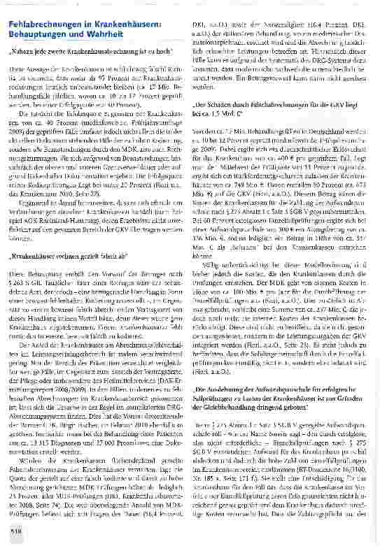 Vorschauseite 2: DKG wehrt sich gegen den Vorwurf der Falschabrechnungen