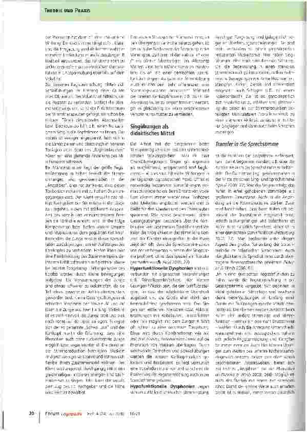 Vorschauseite 5: Dysodie - Die Singstimme in der Stimmtherapie