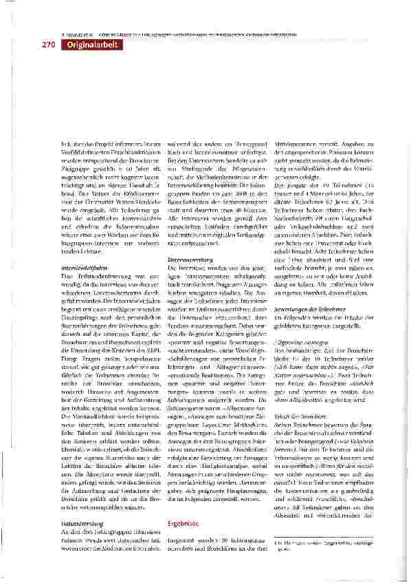 Vorschauseite 4: «Wer ist Glossar? » - Fokusgruppen-Evaluation einer evidenzbasierten Verbraucherinformation zu Sturzgefährdung und -Vorbeugung im Alter