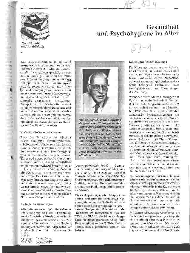 Vorschauseite 1: Gesundheit und Psychohygiene im Alter