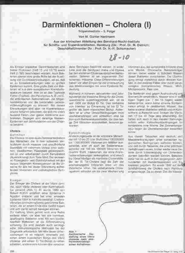 Vorschauseite 1: Darminfektionen - Cholera (I)