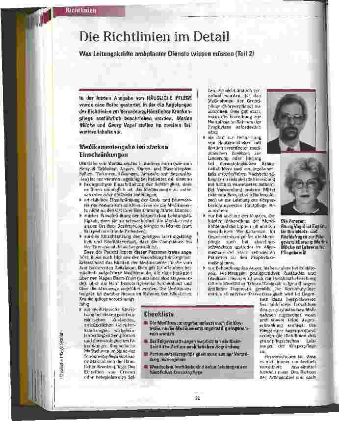 Vorschauseite 1: Die Richtlinien im Detail