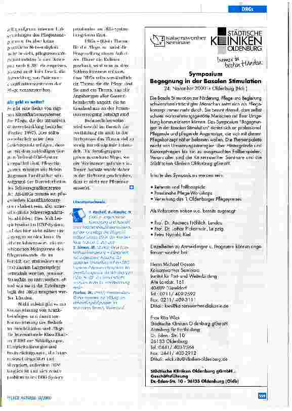 Vorschauseite 5: Diagnosis Related Groups - (K)ein Thema für die Pflege? Teil 2