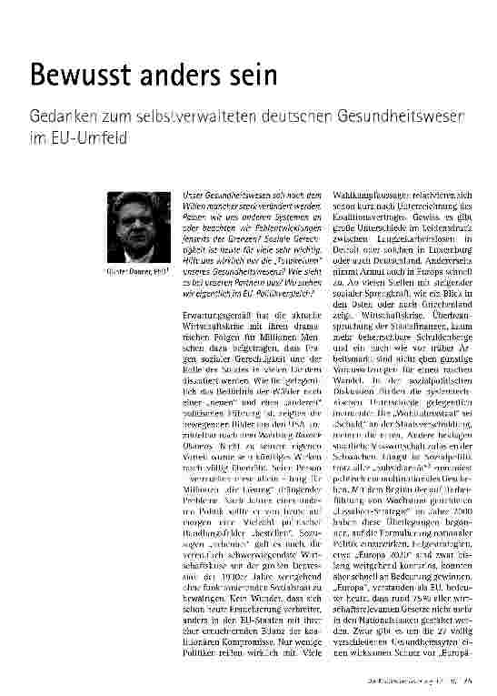 Vorschauseite 1: Bewusst anders sein