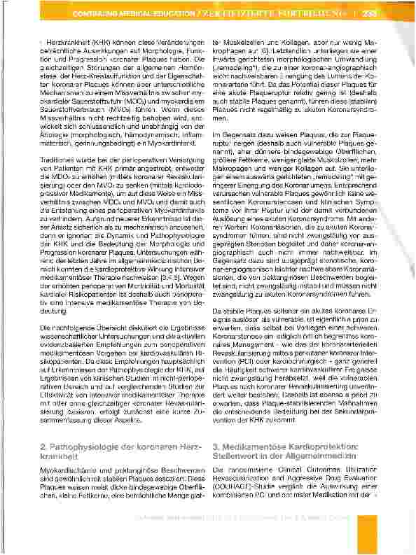 Vorschauseite 2: Perioperatives medikamentöses Vorgehen bei kardialen