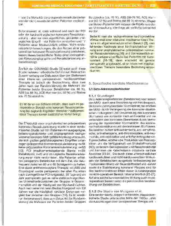 Vorschauseite 4: Perioperatives medikamentöses Vorgehen bei kardialen