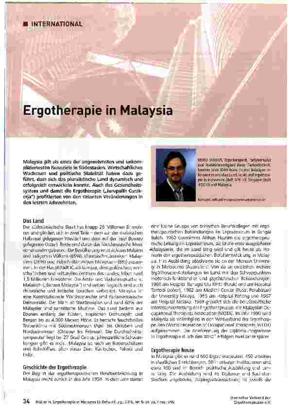 Vorschauseite 1: Ergotherapie in Malaysia