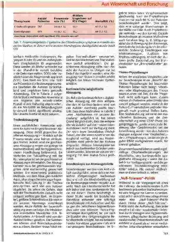 Vorschauseite 3: Präventive Maßnahmen gegen die Respiratorpneumonie