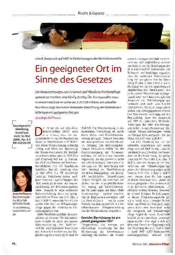 Vorschauseite 1: Ein geeigneter Ort im Sinne des Gesetzes