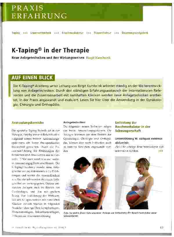 Vorschauseite 1: K-Taping® in der Therapie