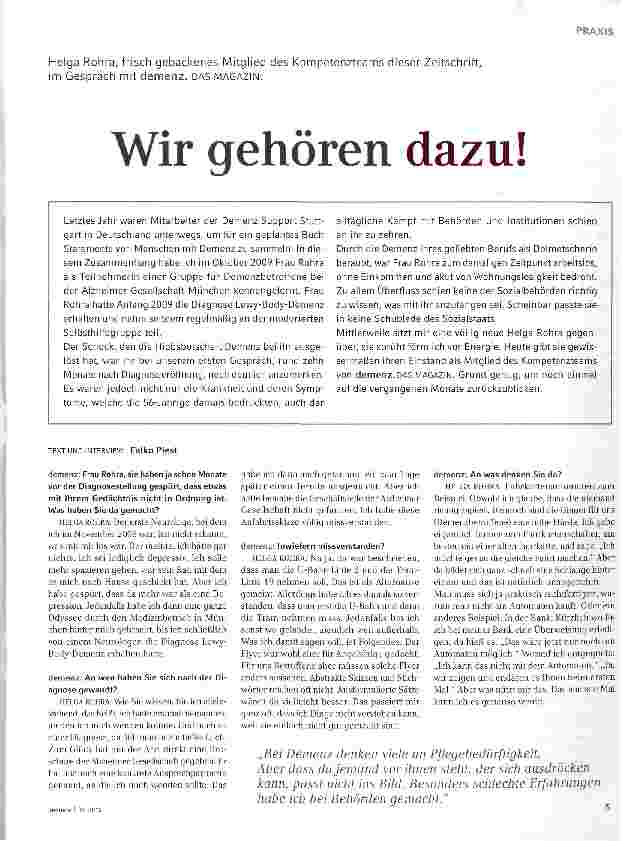 Vorschauseite 1: Wir gehören dazu!