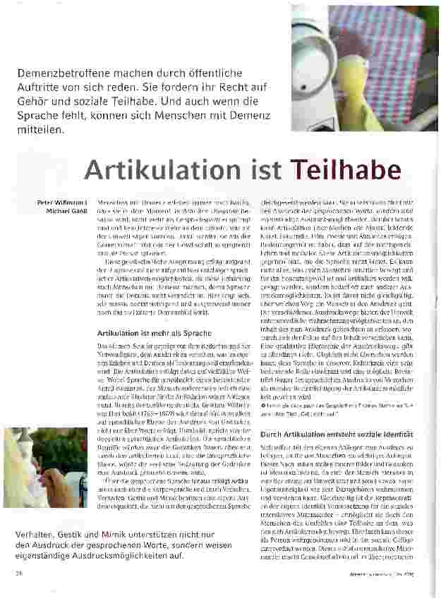 Vorschauseite 1: Artikulation ist Teilhabe